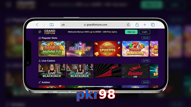 Main screen of Pkr98 ios page for PK players